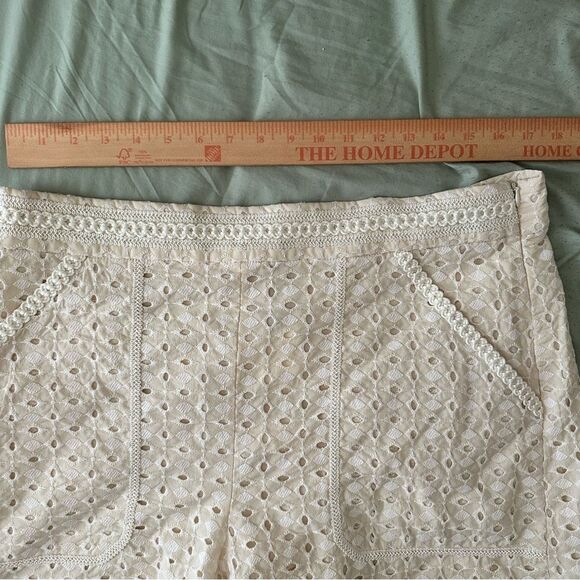 Zara Cream Eyelet Cotton Lace Shorts - Picture 7 of 9